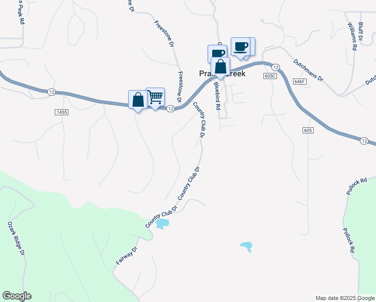 map of restaurants, bars, coffee shops, grocery stores, and more near 8570 Par Lane in Little Flock