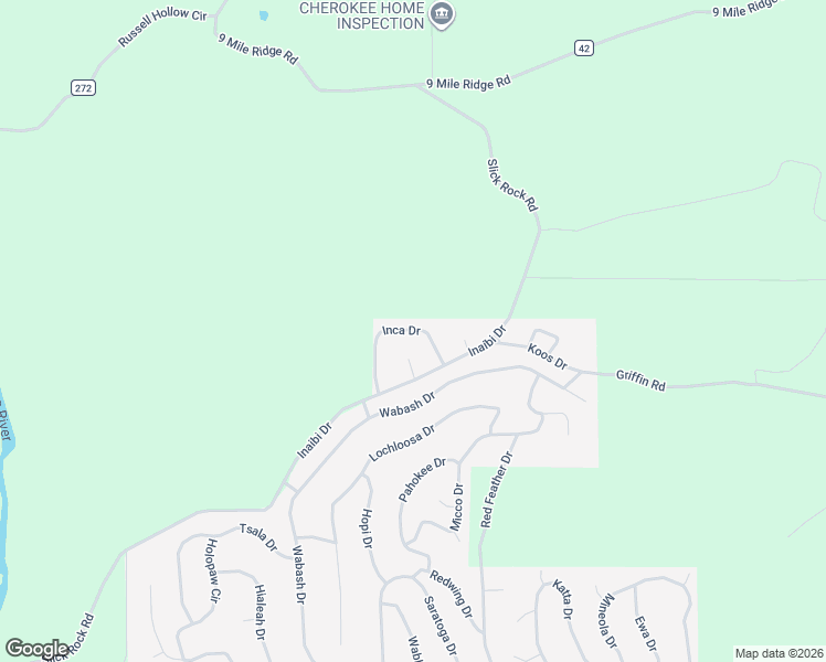 map of restaurants, bars, coffee shops, grocery stores, and more near Inca Drive in Hardy
