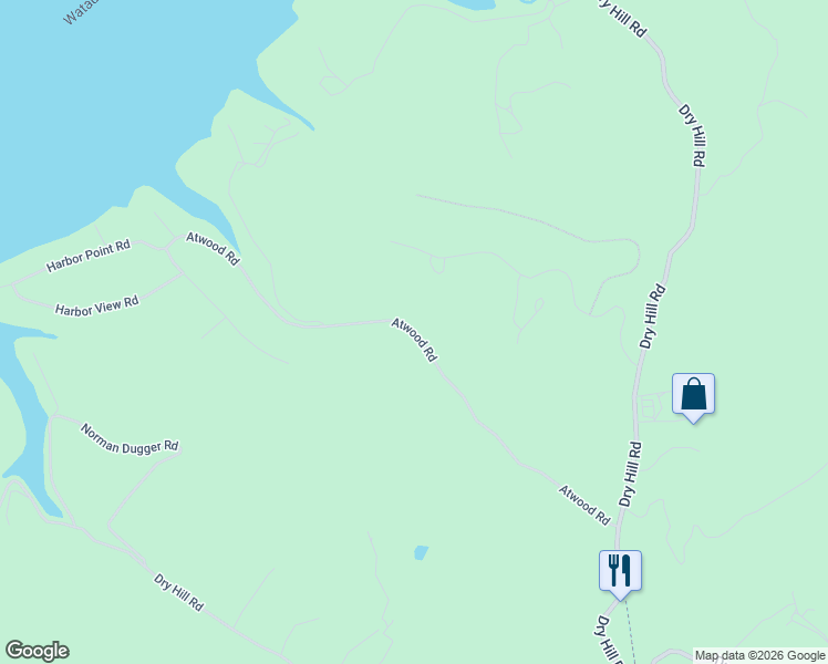 map of restaurants, bars, coffee shops, grocery stores, and more near Atwood Road in Butler