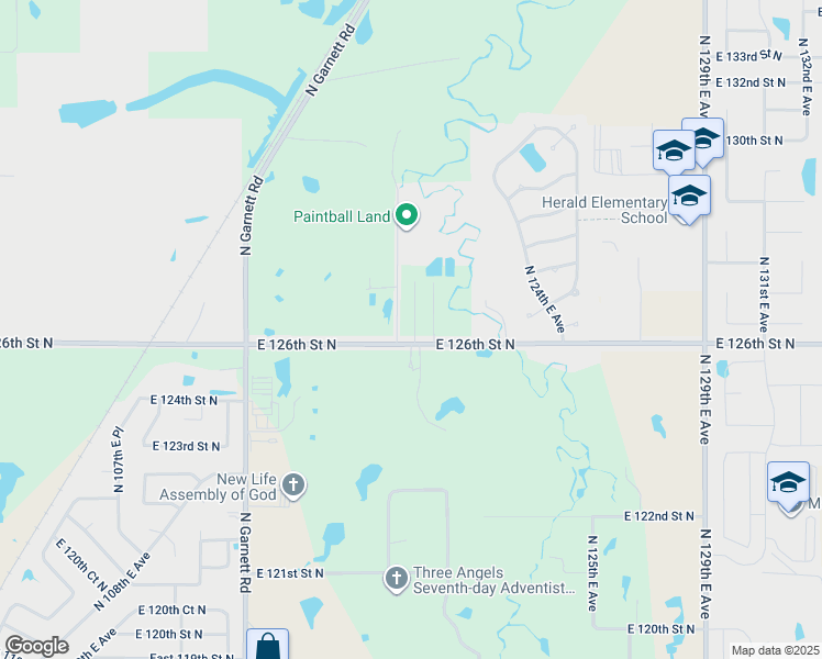map of restaurants, bars, coffee shops, grocery stores, and more near 12601-12699 North 120th East Avenue in Collinsville