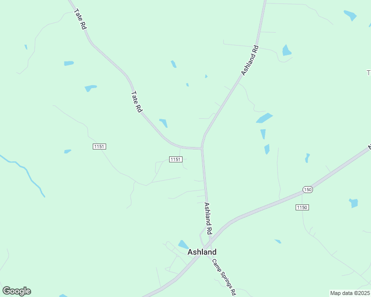 map of restaurants, bars, coffee shops, grocery stores, and more near 3978 Ashland Road in Reidsville