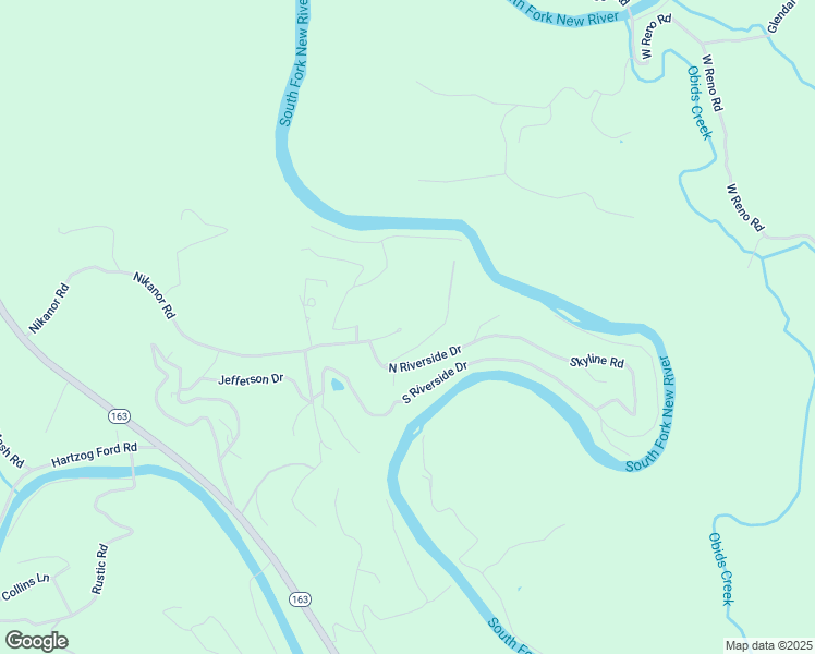 map of restaurants, bars, coffee shops, grocery stores, and more near 1079 Nikanor Road in West Jefferson