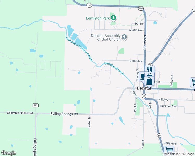 map of restaurants, bars, coffee shops, grocery stores, and more near 325 Westbrook Court in Decatur