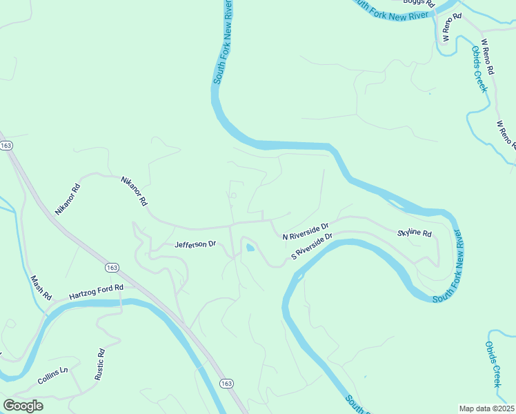 map of restaurants, bars, coffee shops, grocery stores, and more near 296 North Carolina Drive in West Jefferson