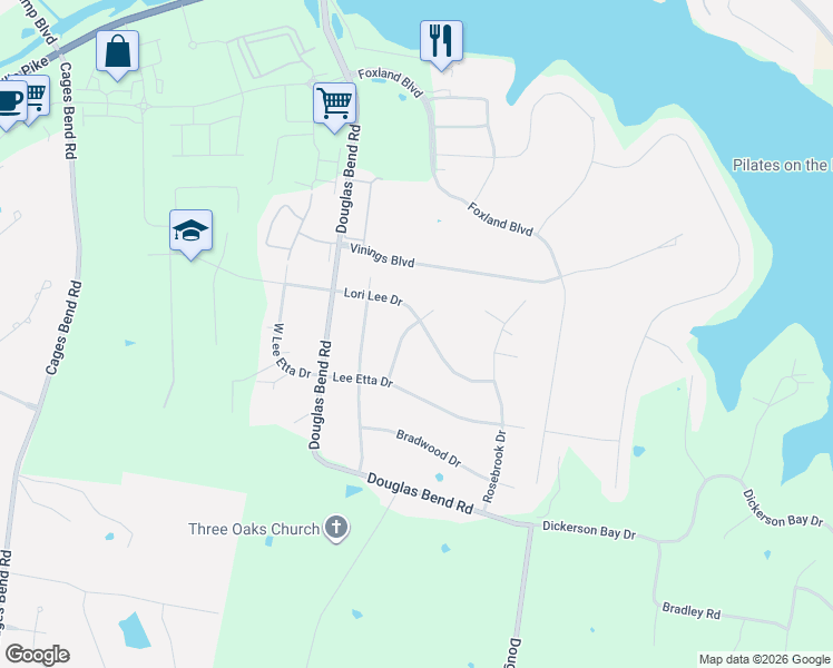 map of restaurants, bars, coffee shops, grocery stores, and more near 136 Lori Lee Drive in Gallatin