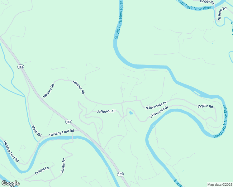 map of restaurants, bars, coffee shops, grocery stores, and more near Hill Top Lane in Ashe County