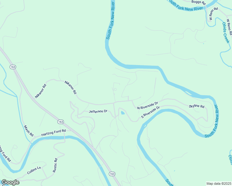 map of restaurants, bars, coffee shops, grocery stores, and more near 166 Ridge Crest Drive in West Jefferson