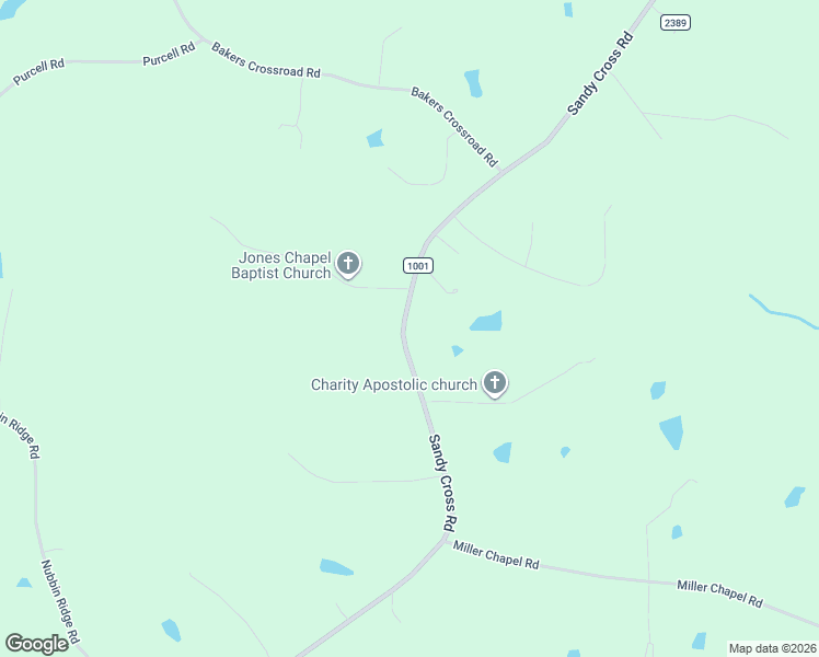 map of restaurants, bars, coffee shops, grocery stores, and more near 2041 Sandy Cross Road in Reidsville