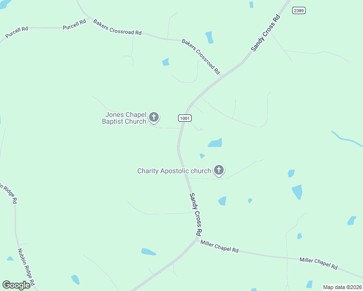 map of restaurants, bars, coffee shops, grocery stores, and more near 2041 Sandy Cross Road in Reidsville