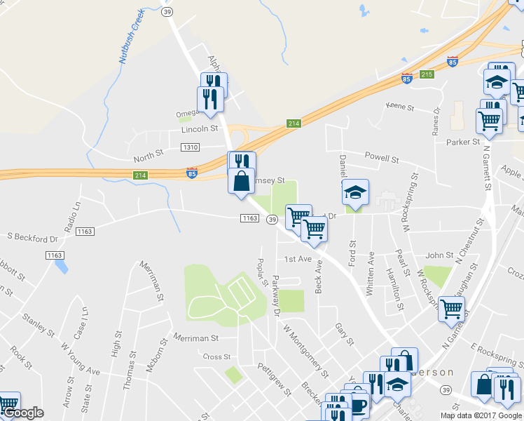 map of restaurants, bars, coffee shops, grocery stores, and more near 903 West Andrews Avenue in Henderson