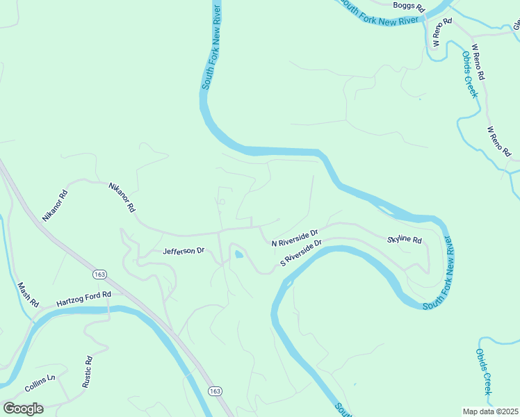 map of restaurants, bars, coffee shops, grocery stores, and more near 240 North Carolina Drive in West Jefferson