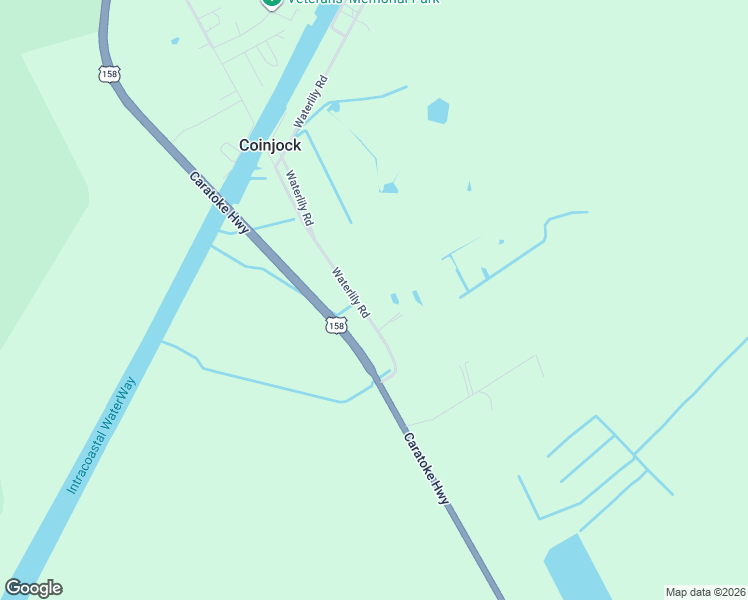 map of restaurants, bars, coffee shops, grocery stores, and more near 142 Waterlily Rd in Currituck