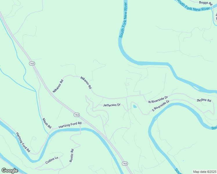 map of restaurants, bars, coffee shops, grocery stores, and more near 213 Cottage Lane in West Jefferson