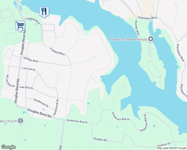 map of restaurants, bars, coffee shops, grocery stores, and more near 1600 Boardwalk Place in Gallatin