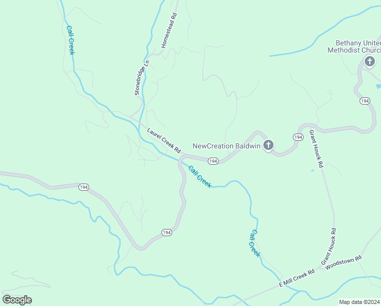 map of restaurants, bars, coffee shops, grocery stores, and more near 108 Laurel Creek Road in Todd