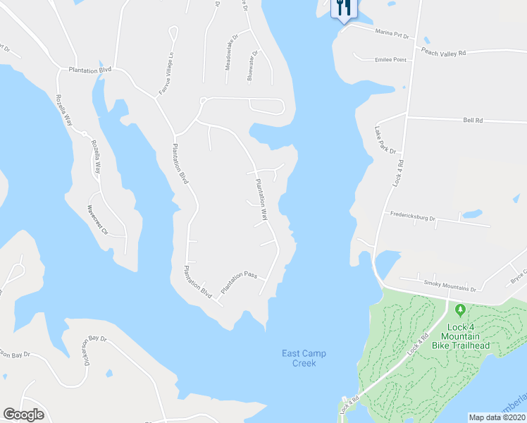 map of restaurants, bars, coffee shops, grocery stores, and more near 822 Plantation Way in Gallatin