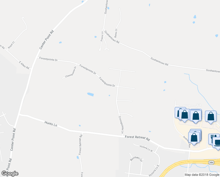 map of restaurants, bars, coffee shops, grocery stores, and more near 1126 Forestpointe Drive in Hendersonville