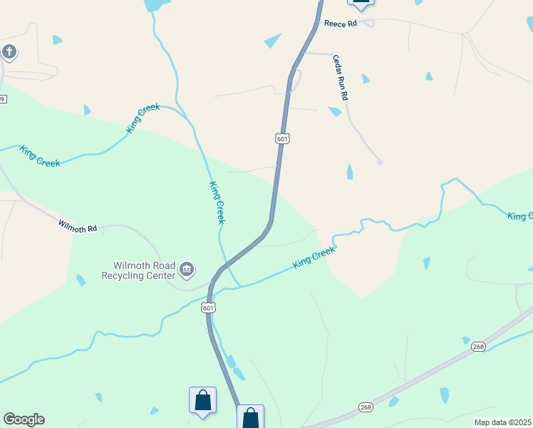 map of restaurants, bars, coffee shops, grocery stores, and more near 7836 U.S. 601 in Dobson