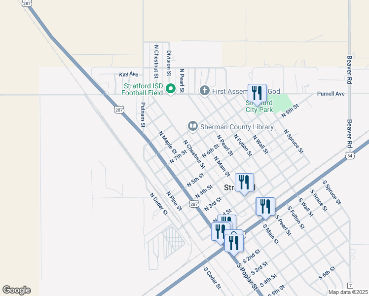 map of restaurants, bars, coffee shops, grocery stores, and more near 701-799 N Chestnut St in Stratford
