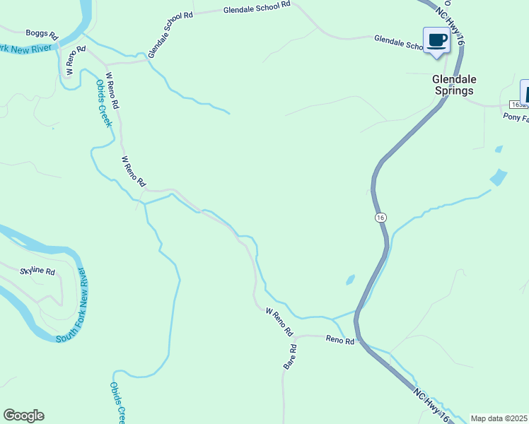 map of restaurants, bars, coffee shops, grocery stores, and more near 518 West Reno Road in West Jefferson