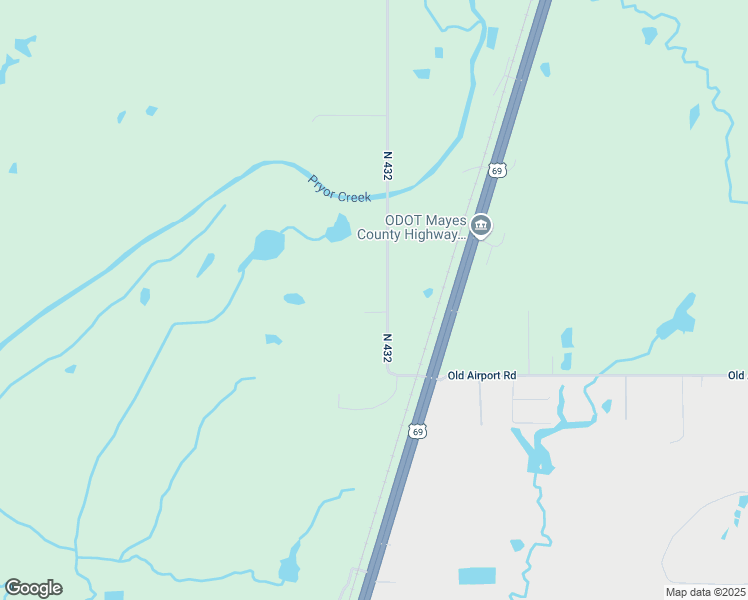 map of restaurants, bars, coffee shops, grocery stores, and more near 2178 North 432 in Pryor
