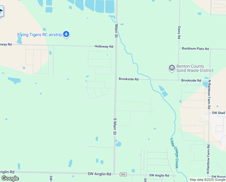 map of restaurants, bars, coffee shops, grocery stores, and more near 3480 Ginn Road in Bentonville