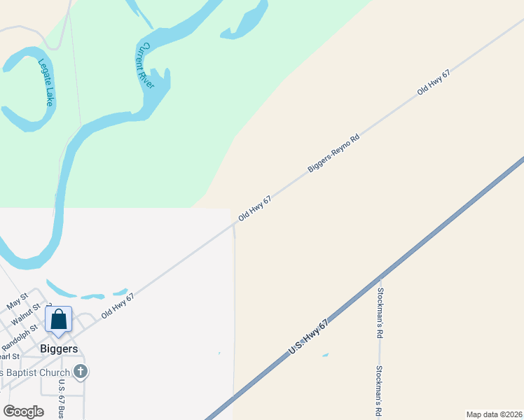 map of restaurants, bars, coffee shops, grocery stores, and more near 4077 Biggers Reyno Road in Biggers