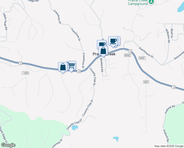 map of restaurants, bars, coffee shops, grocery stores, and more near 8787 Country Club Drive in Little Flock