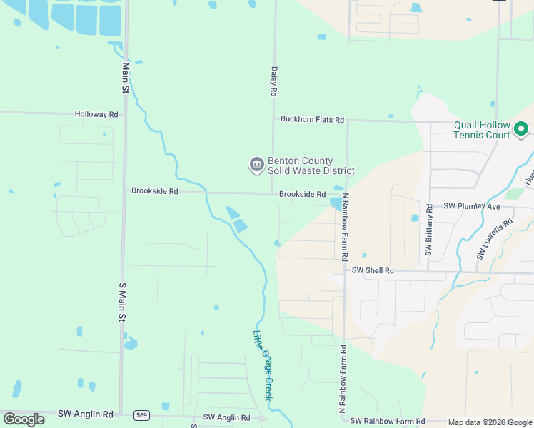 map of restaurants, bars, coffee shops, grocery stores, and more near 5695 Brookside Road in Bentonville