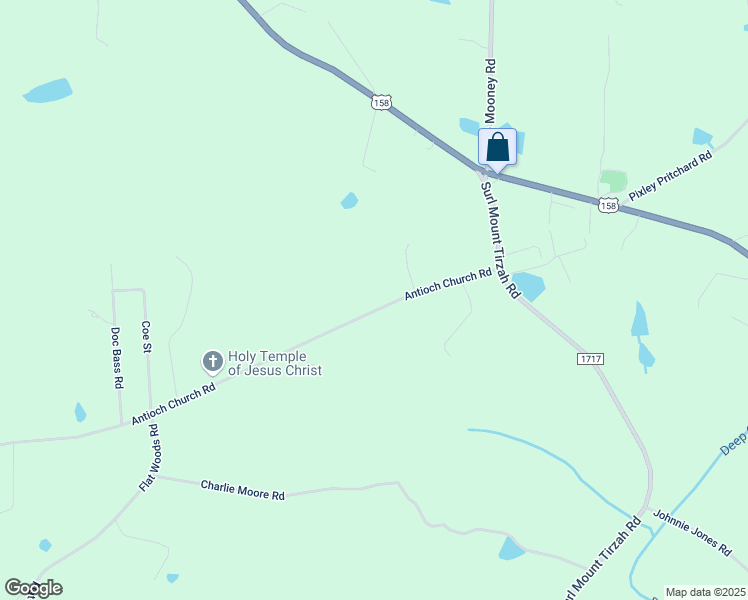 map of restaurants, bars, coffee shops, grocery stores, and more near 4257 Antioch Church Road in Timberlake