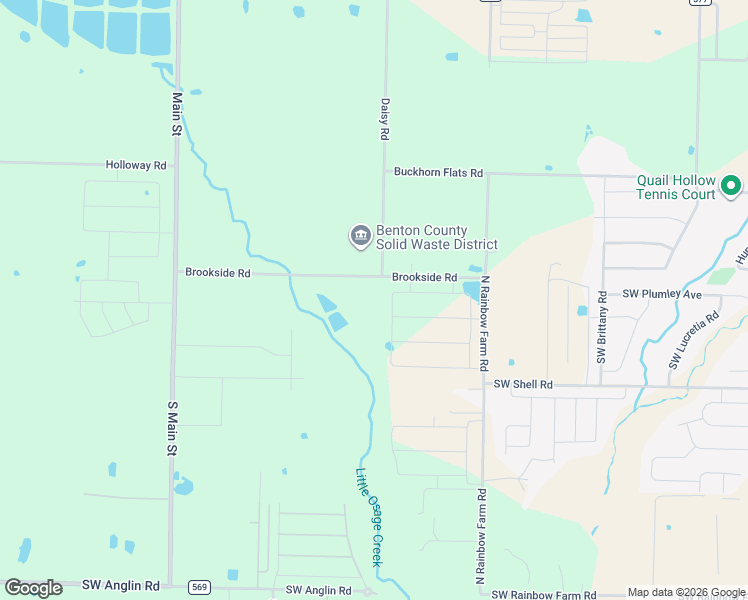 map of restaurants, bars, coffee shops, grocery stores, and more near 5695 Brookside Road in Bentonville