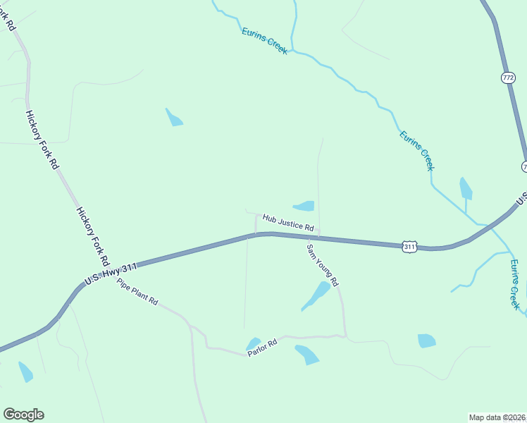 map of restaurants, bars, coffee shops, grocery stores, and more near 1065 Hub Justice Road in Pine Hall