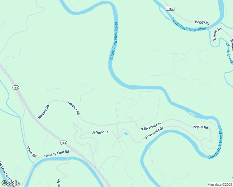 map of restaurants, bars, coffee shops, grocery stores, and more near 636 North Carolina Drive in West Jefferson
