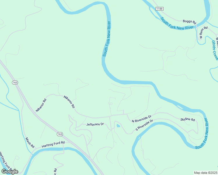 map of restaurants, bars, coffee shops, grocery stores, and more near 636 North Carolina Drive in West Jefferson