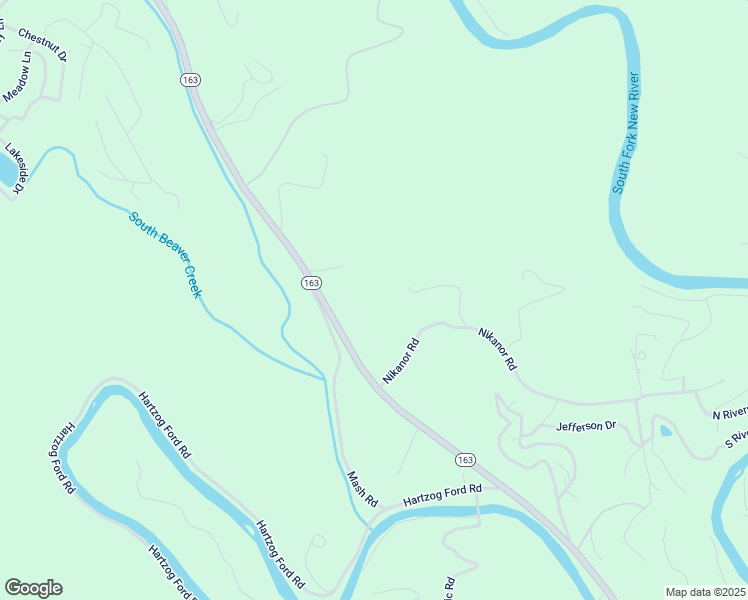 map of restaurants, bars, coffee shops, grocery stores, and more near 391 Nikanor Road in West Jefferson