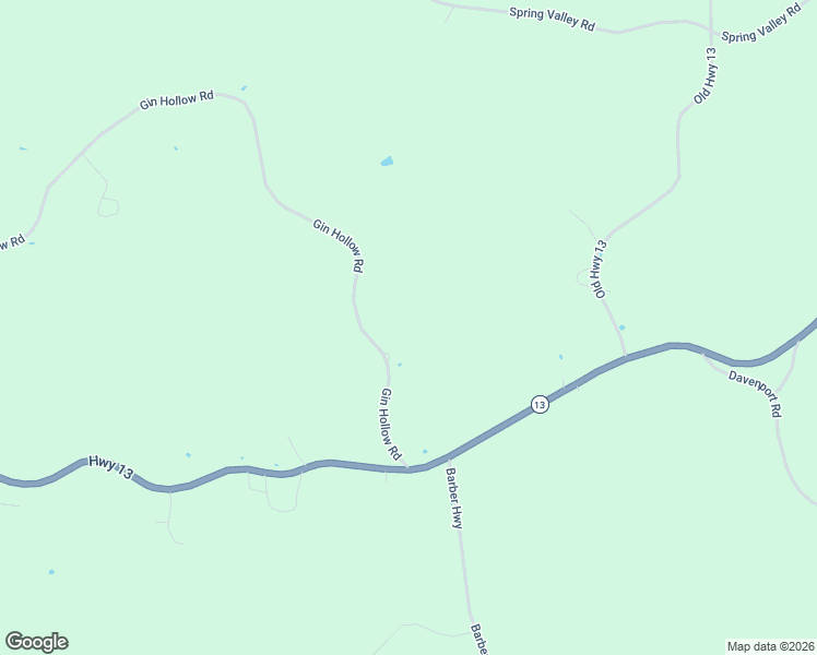 map of restaurants, bars, coffee shops, grocery stores, and more near 2105 Gin Hollow Road in Erin