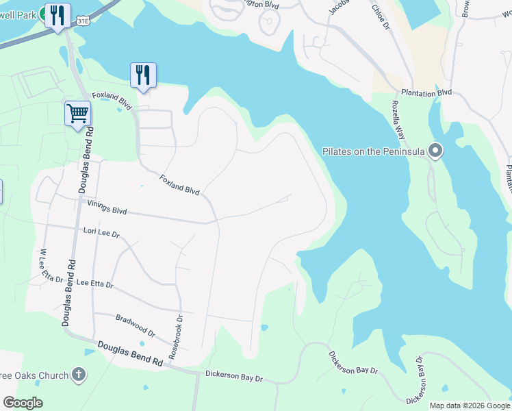 map of restaurants, bars, coffee shops, grocery stores, and more near 964 Vinings Boulevard in Gallatin