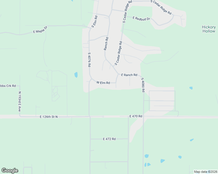 map of restaurants, bars, coffee shops, grocery stores, and more near 4855 East Elm Road in Claremore