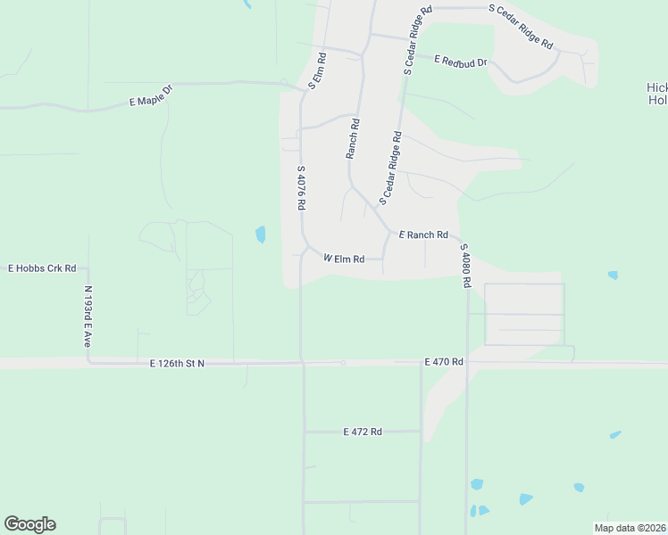 map of restaurants, bars, coffee shops, grocery stores, and more near 4795 East Elm Road in Claremore