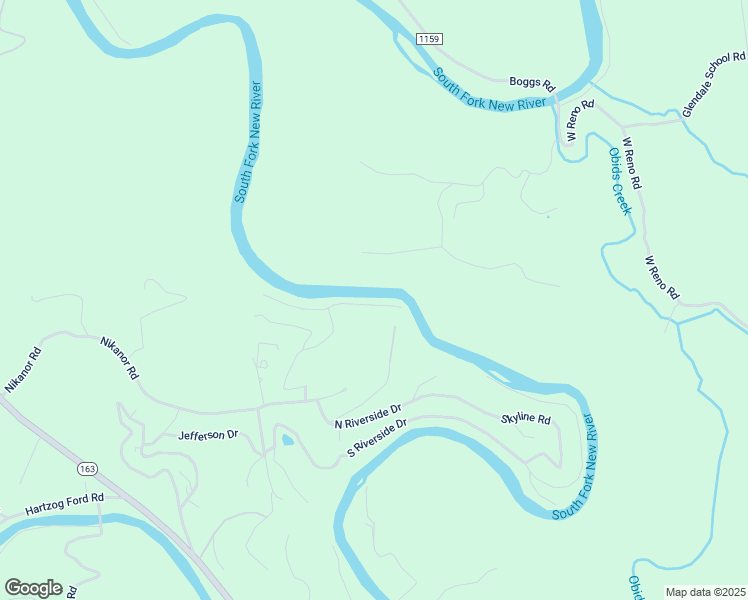 map of restaurants, bars, coffee shops, grocery stores, and more near 170 East New River Drive in West Jefferson