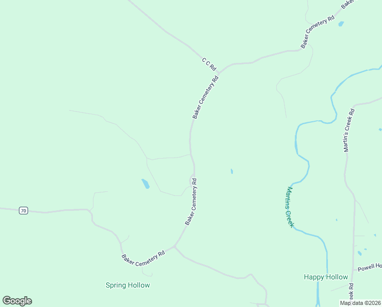 map of restaurants, bars, coffee shops, grocery stores, and more near 1000 Baker Cemetery Road in Williford