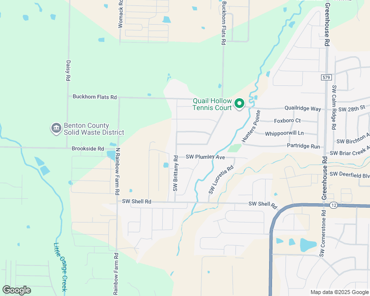 map of restaurants, bars, coffee shops, grocery stores, and more near 1120 Spring Hollow Road in Bentonville