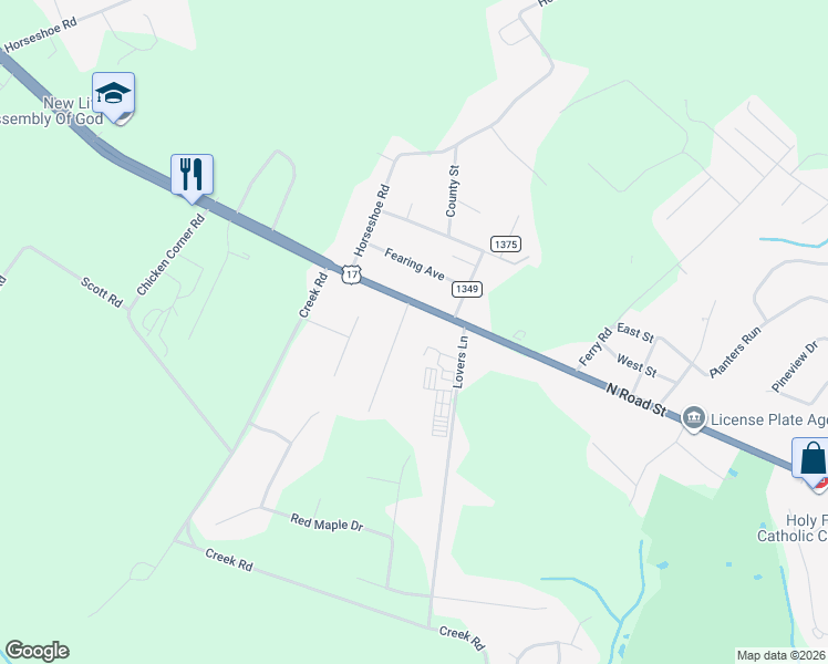 map of restaurants, bars, coffee shops, grocery stores, and more near 1811 North Road Street in Elizabeth City