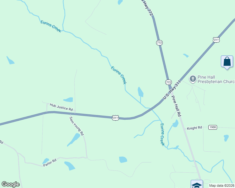 map of restaurants, bars, coffee shops, grocery stores, and more near in Pine Hall