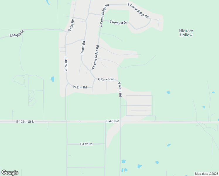 map of restaurants, bars, coffee shops, grocery stores, and more near 18447 South Ash Road in Claremore