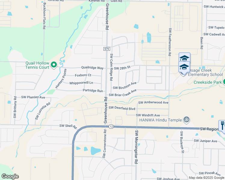 map of restaurants, bars, coffee shops, grocery stores, and more near 3603 Southwest Birchton Avenue in Bentonville