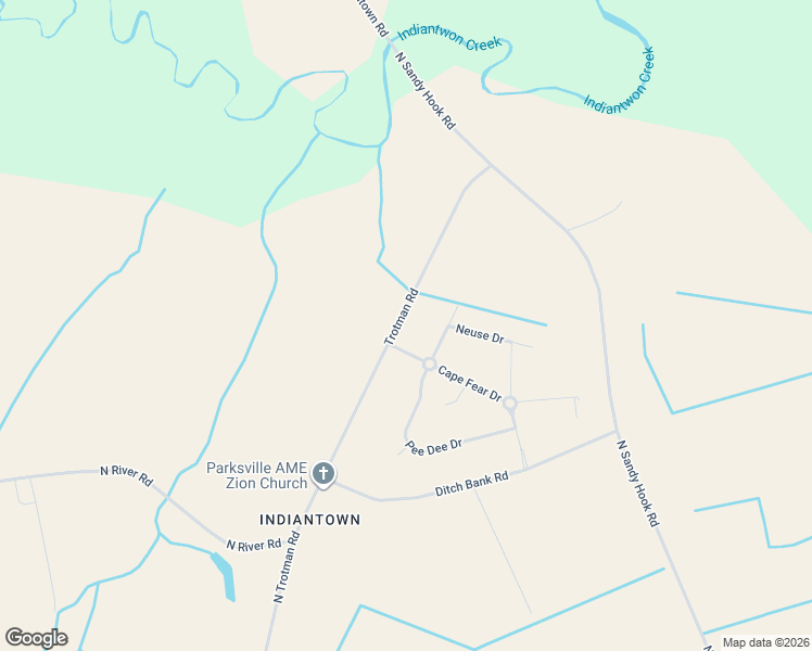 map of restaurants, bars, coffee shops, grocery stores, and more near 615 Trotman Road in Shawboro