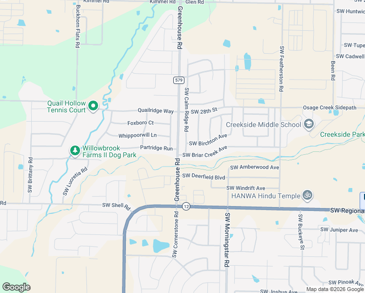 map of restaurants, bars, coffee shops, grocery stores, and more near 1101 Thornridge Road in Bentonville