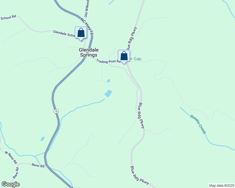 map of restaurants, bars, coffee shops, grocery stores, and more near 500 Pony Farm Road in West Jefferson