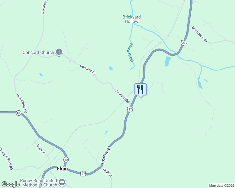 map of restaurants, bars, coffee shops, grocery stores, and more near 894 Concord Road in Robbins